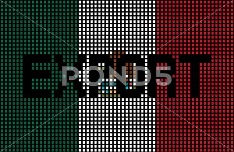 Export text over Mexican flag barrels illustration Stock Illustration