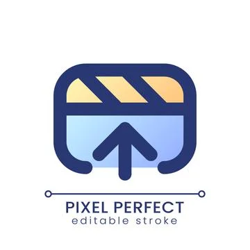 Export video file pixel perfect gradient fill ui icon イラスト素材