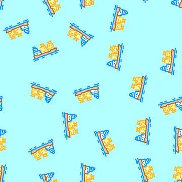Export wood pellets vector seamless pattern Stock Illustration