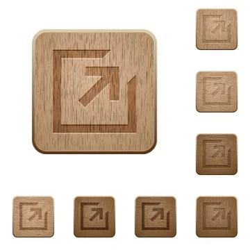 Export wooden buttons Illustrazione stock