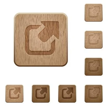 Export wooden buttons Illustrazione stock