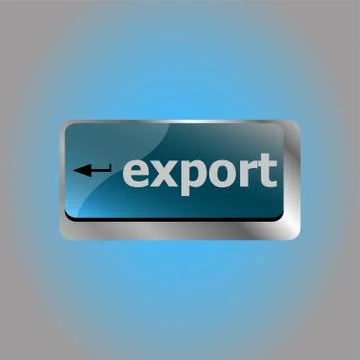 Export word on computer keyboard key button Stock Illustration