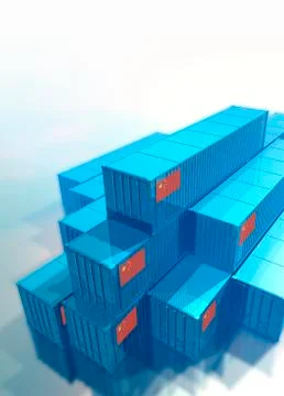 Exportation concept, artwork Stock-Illustration