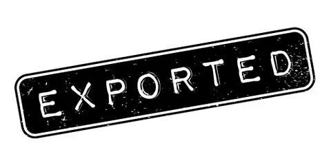 Exported rubber stamp Ilustração Stock