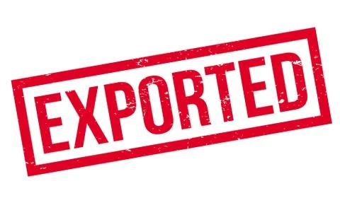 Exported rubber stamp Ilustração Stock