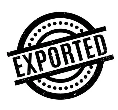 Exported rubber stamp Ilustração Stock