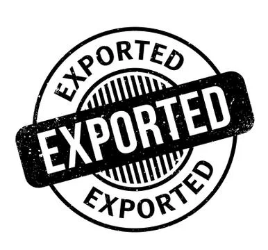 Exported rubber stamp Ilustração Stock