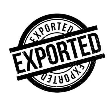 Exported rubber stamp Illustrazione stock
