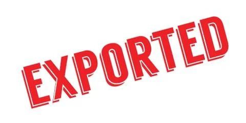 Exported rubber stamp Ilustração Stock