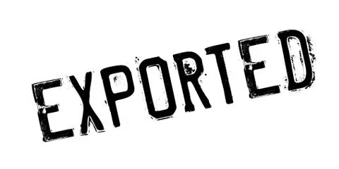 Exported rubber stamp Ilustração Stock