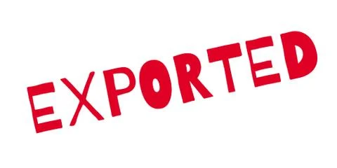 Exported rubber stamp Ilustração Stock
