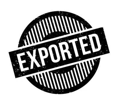 Exported rubber stamp Illustrazione stock