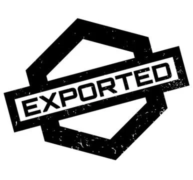 Exported rubber stamp Ilustração Stock