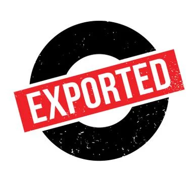 Exported rubber stamp Illustrazione stock