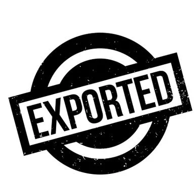 Exported rubber stamp Ilustração Stock
