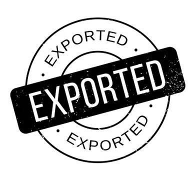 Exported rubber stamp Ilustração Stock
