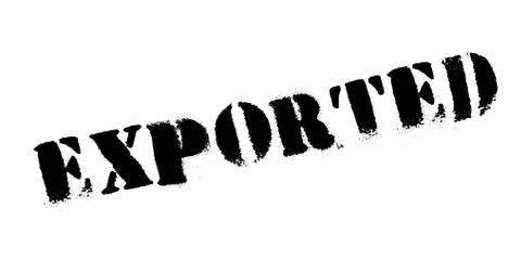 Exported rubber stamp Stock Illustration