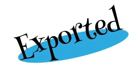 Exported rubber stamp Ilustração Stock
