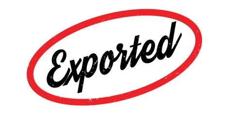 Exported rubber stamp Ilustração Stock