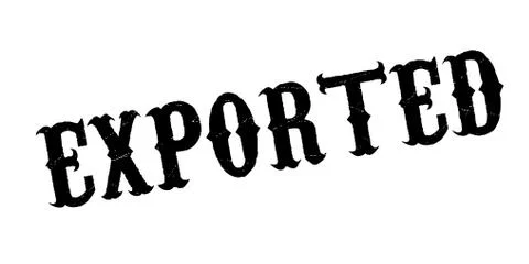Exported rubber stamp Ilustração Stock