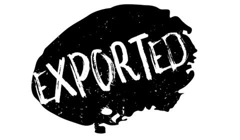 Exported rubber stamp Ilustração Stock