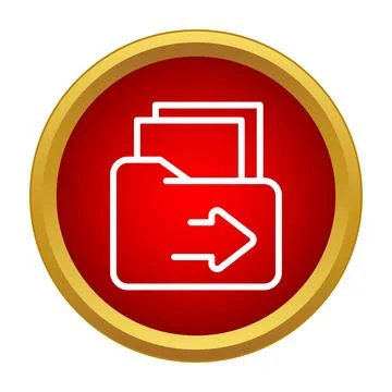 Exporting files from folder digital data sharing icon 스톡 일러스트