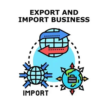 Exporting importing business trade globalization concept Stock Illustration