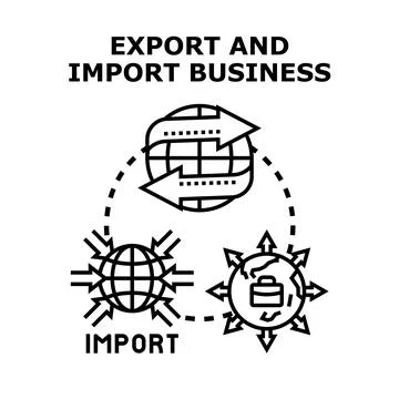 Exporting importing business trade globalization concept Stock Illustration