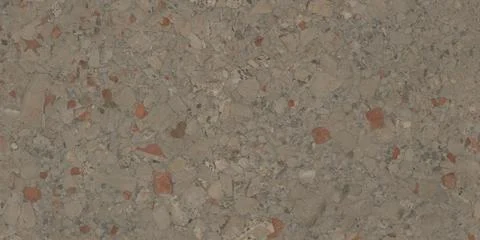 Exposed Aggregate Concrete With Red Bricks Stockfoto's