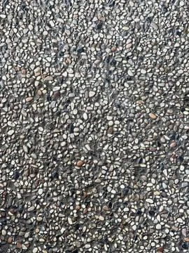 Exposed Aggregate Concrete Surface With Small Pebble Stones Stock Photos
