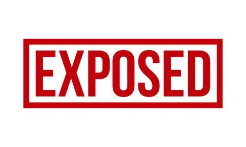 Exposed Rubber Stamp. Red Exposed Rubber Grunge Stamp Seal Vector Illustrat.. Stock Illustration