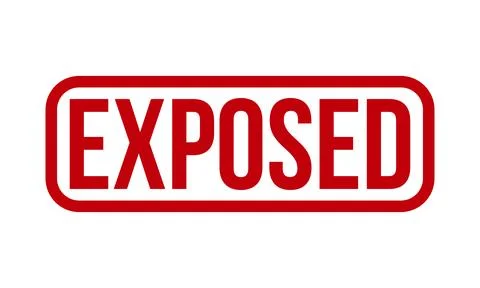 Exposed Rubber Stamp. Red Exposed Rubber Grunge Stamp Seal Vector Illustrat.. Stock Illustration