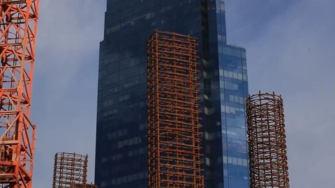 Exposed steel structures Stock Footage 77100820