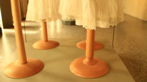 Exposition old lingerie Stock Footage 39585689