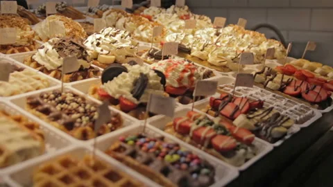 Exposition of Waffles Stock Footage 144379616