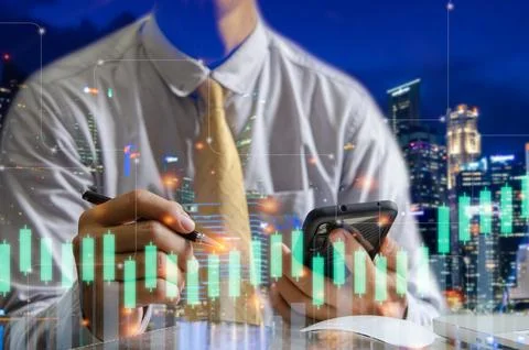 Exposure business graph Stock Photos