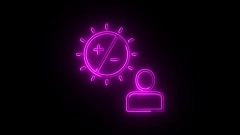 Exposure Isolated on Black Background Neon Risk Visibility Animation Stock Footage 329504014