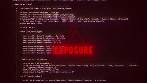 Exposure Message Animation System Failure Notification Stock Footage 343552843