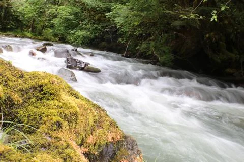 Exposure of river front view Stock Photos