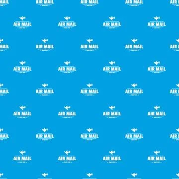 Express air mail pattern vector seamless blue 스톡 일러스트