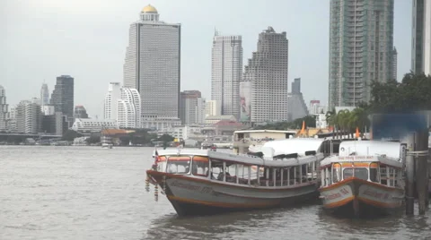 Express boat on river Stock Footage 60591755