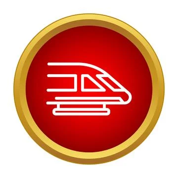 Express bullet train vector icon showing modern fast travel Stock Illustration