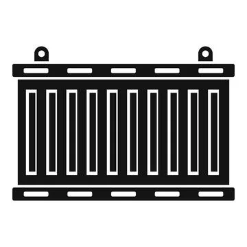 Express cargo container icon, simple style Stockillustratie