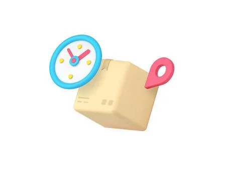 Express cargo delivery postal parcel service 3d icon realistic vector illus.. Illustrazione stock