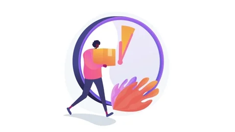 Express courier delivery 4K loop animation Stock Footage 132925226