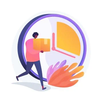 Express courier delivery vector concept metaphor 스톡 일러스트