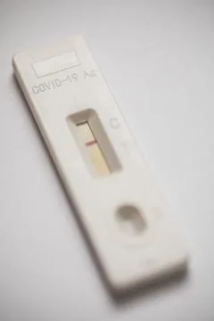 Express COVID-19 test close up shot. Stock Photos