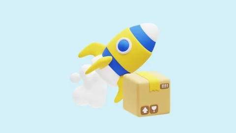 Express Delivery animated 3d icon. Stock Footage 289454000