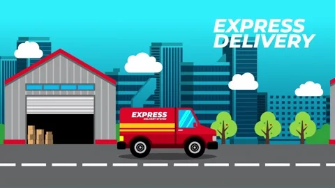 Express delivery animation 4K Stock Footage 277260867
