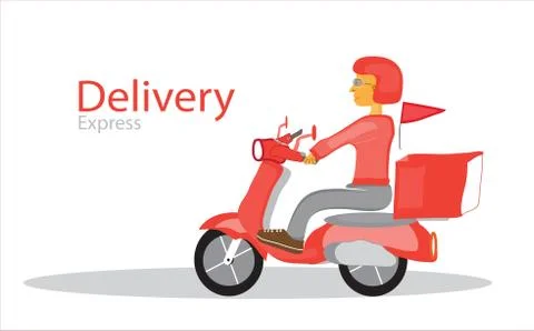 Express delivery, arrive at your home Stock Illustration